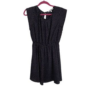 Dark Blue Dress with Light Pink Pattern